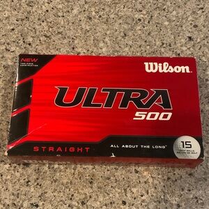 Wilson Ultra 500 Red Golf Ball Pack of 15 Straight